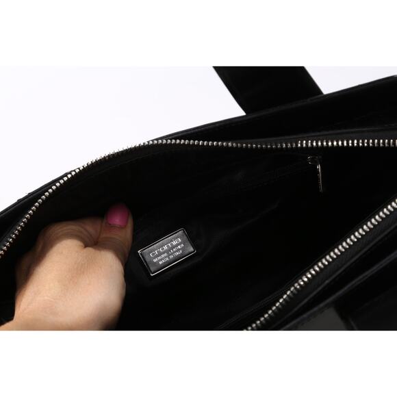 Cromia Black Women's Satchel Bag - Picture 9 of 13